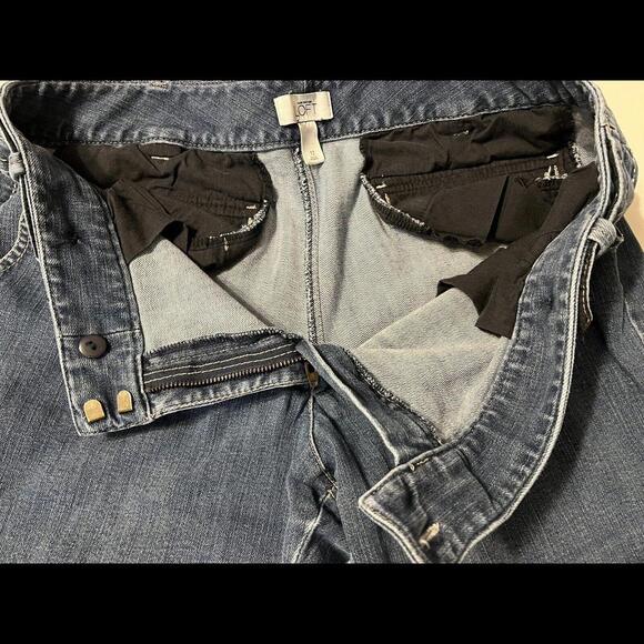Ann Taylor Loft Womens Jeans Size 12 Medium Wash With Button Accents - Picture 11 of 12